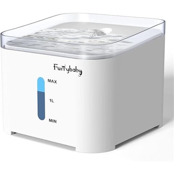 Cat Drinking Water Fountain, LED Automatic Pet Water Dispenser with Water Level - Picture 7 of 7